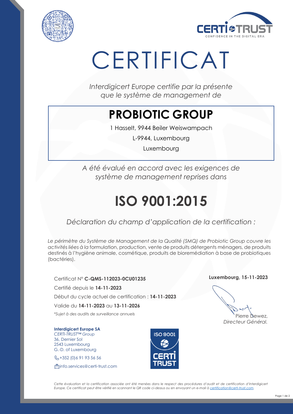 ISO 9001 — Qualitätsmanagement — Vorschau erste Seite